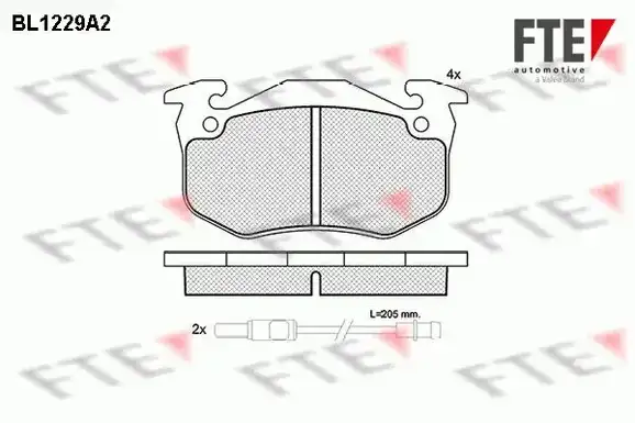 Τακάκια Σετ RENAULT TWINGO 2000 - 2007 ( C06 ) FTE BL1229A2