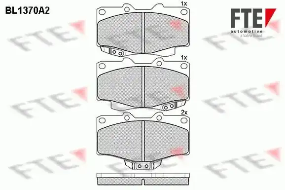 Τακάκια Σετ TOYOTA LAND CRUISER 1996 - 2003 ( J90 ) FTE BL1370A2