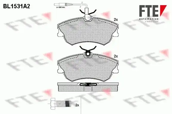 Τακάκια Σετ RENAULT ESPACE 1997 - 2002 ( JE0 ) FTE BL1531A2