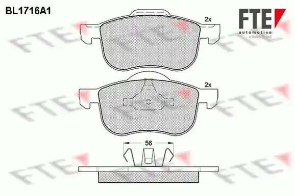 Τακάκια Σετ VOLVO S60 2005 - 2009 FTE BL1716A1