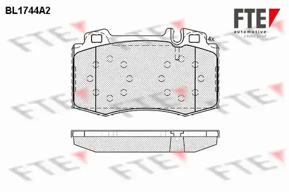 Τακάκια Σετ MERCEDES C CLASS 2000 - 2003 ( W203 ) FTE BL1744A2