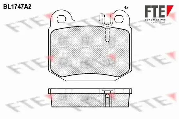 Τακάκια Σετ MERCEDES M-CLASS 1998 - 2002 ( W163 ) FTE BL1747A2