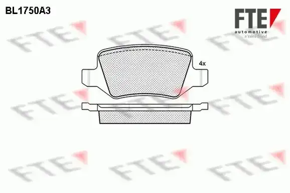 Τακάκια Σετ MERCEDES A CLASS 2001 - 2004 ( W168 ) FTE BL1750A3