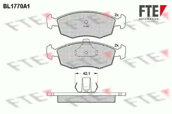 Τακάκια Σετ FIAT PALIO 1999 - 2004 ( 178DX ) FTE BL1770A1