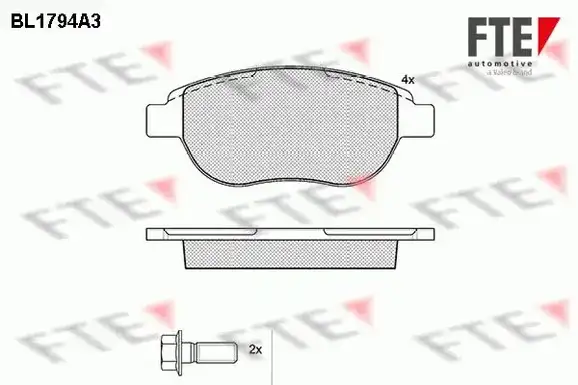 Τακάκια Σετ PEUGEOT 207 2006 - 2009 FTE BL1794A3