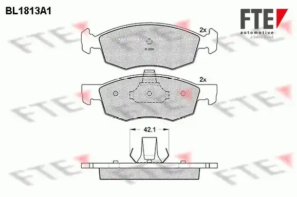 Τακάκια Σετ FIAT PALIO 1999 - 2004 ( 178DX ) FTE BL1813A1