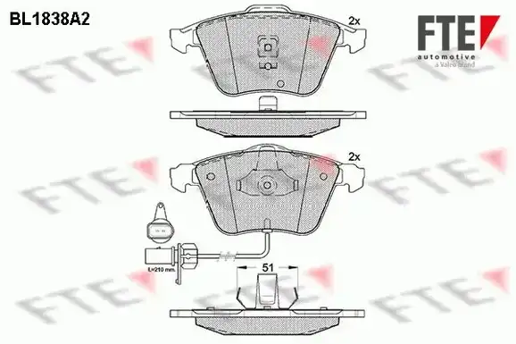 Τακάκια Σετ AUDI A6 2002 - 2004 ( 4B ) FTE BL1838A2
