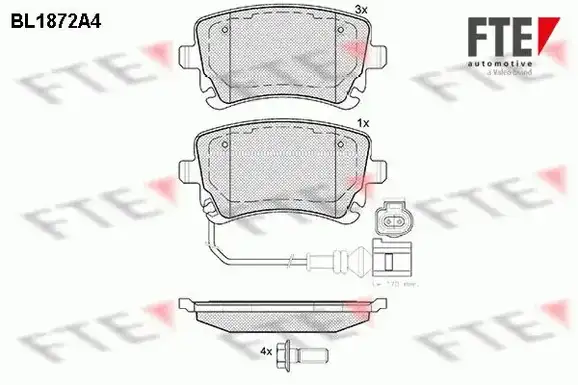 Τακάκια Σετ AUDI A6 2004 - 2008 ( 4F ) FTE BL1872A4