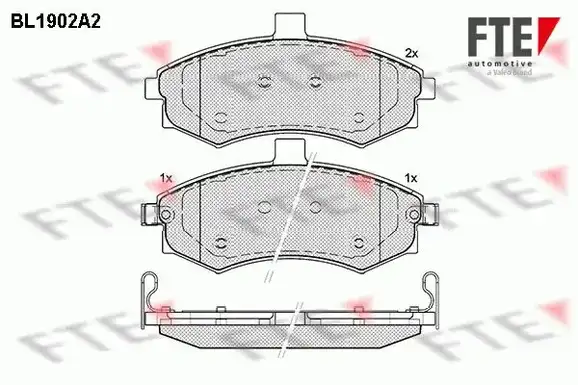Τακάκια Σετ HYUNDAI ELANTRA 2000 - 2004 ( XD ) FTE BL1902A2
