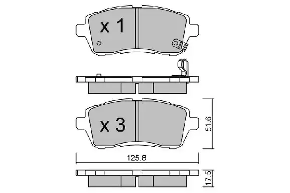 Τακάκια Σετ MAZDA 2 2007 - 2010 ( DE ) AISIN BPFO-1002