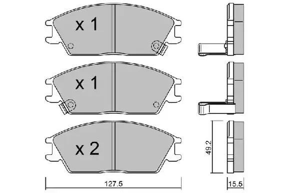 Τακάκια Σετ HYUNDAI ACCENT 2003 - 2005 ( CG ) ( LC2 ) AISIN 0