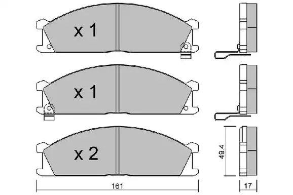 Τακάκια Σετ NISSAN VANETTE 1986 - 1995 ( C22 ) AISIN 0