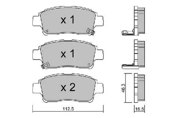 Τακάκια Σετ TOYOTA YARIS 2003 - 2006 ( XP10 ) AISIN BPTO-1916