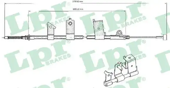 Ντίζες Χειροφρένου NISSAN MICRA 2000 - 2003 ( K11 ) LPR C0475B