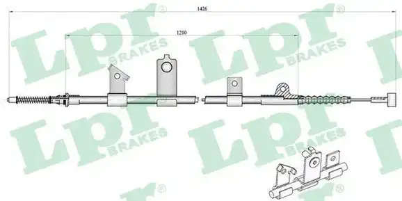 Ντίζες Χειροφρένου NISSAN MICRA 2000 - 2003 ( K11 ) LPR C0488B