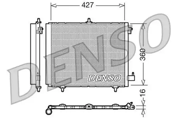 Ψυγείο A/C (Εξωτερικό) PEUGEOT 207 2006 - 2009 DENSO DCN21009
