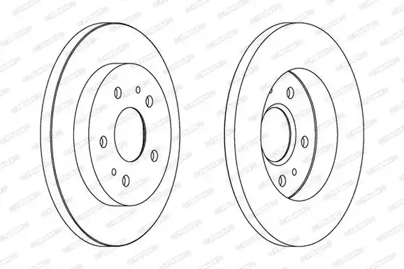 Δισκόπλακες DAIHATSU TERIOS 2000 - 2005 ( J102 ) FERODO DDF1387