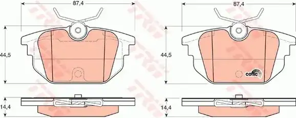 Τακάκια Σετ FIAT MAREA 1996 - 2002 ( 185 ) TRW GDB1333