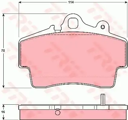 Τακάκια Σετ PORSCHE BOXSTER 2003 - 2004 ( 986 ) TRW GDB1394