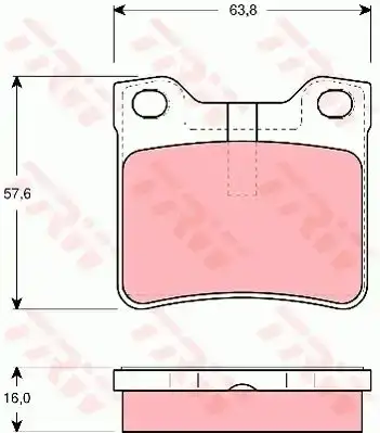 Τακάκια Σετ PEUGEOT 406 1996 - 1999 ( 8B ) TRW GDB1432