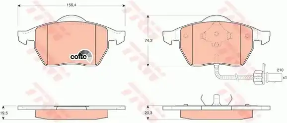 Τακάκια Σετ VW SHARAN 2000 - 2010 ( 7M ) TRW GDB1440