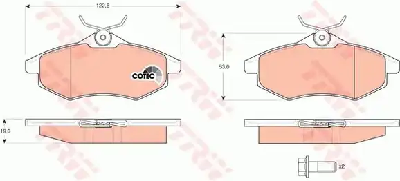 Τακάκια Σετ CITROEN C2 2003 - 2008 ( JM ) TRW GDB1495
