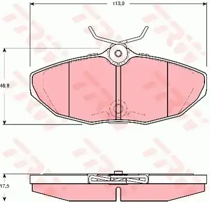 Τακάκια Σετ JAGUAR S - TYPE 1999 - 2003 ( X200, X202 ) TRW GDB1511