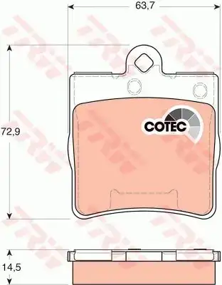 Τακάκια Σετ MERCEDES C CLASS 2000 - 2003 ( W203 ) TRW GDB1545
