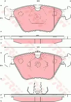 Τακάκια Σετ JAGUAR XJ 1997 - 2003 ( X308 ) TRW GDB1619