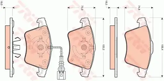 Τακάκια Σετ VW TOUAREG 2003 - 2007 ( 7L ) TRW GDB1721
