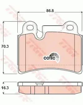 Τακάκια Σετ VW TOUAREG 2003 - 2007 ( 7L ) TRW GDB1722