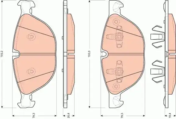Τακάκια Σετ BMW X5 2007 - 2010 ( Ε70 ) TRW GDB1728
