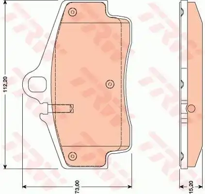 Τακάκια Σετ PORSCHE BOXSTER 2003 - 2004 ( 986 ) TRW GDB1757