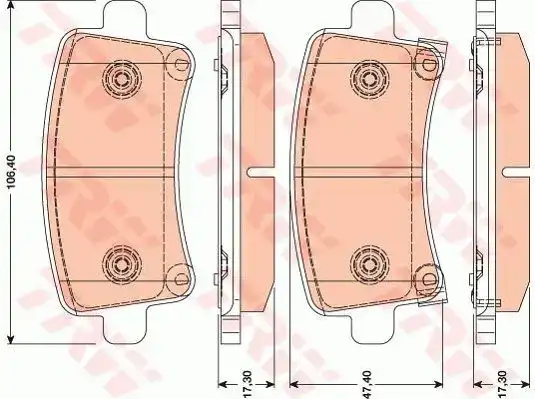 Τακάκια Σετ OPEL INSIGNIA 2008 - 2013 TRW GDB1784