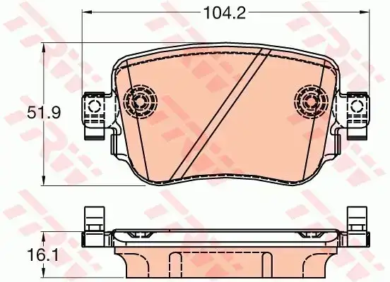 Τακάκια Σετ AUDI A1 2010 - 2015 TRW GDB2042