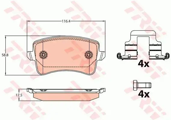 Τακάκια Σετ OPEL CORSA 2006 - 2011 ( D ) TRW GDB2107
