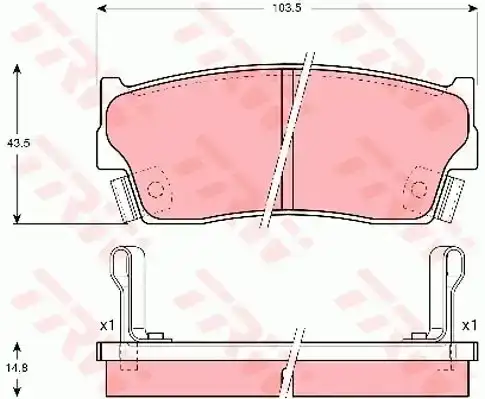 Τακάκια Σετ SUZUKI VITARA 1989 - 1993 TRW GDB3183