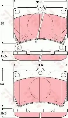 Τακάκια Σετ MAZDA DEMIO 2000 - 2003 ( DW ) TRW GDB3206