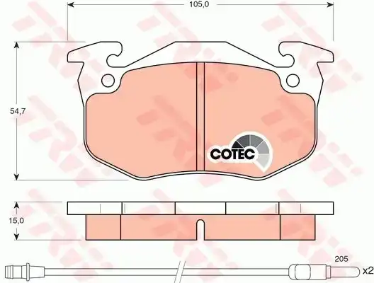 Τακάκια Σετ RENAULT TWINGO 2000 - 2007 ( C06 ) TRW GDB328