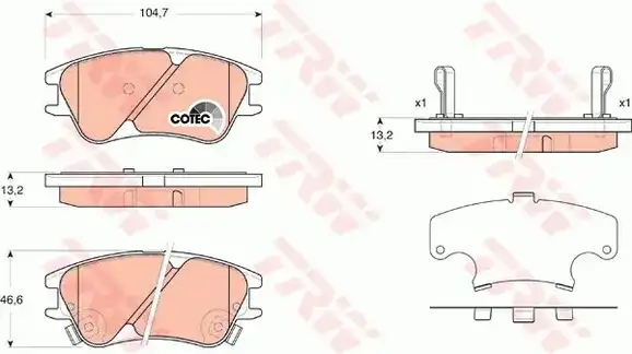 Τακάκια Σετ HYUNDAI ATOS MPV 1997 - 2000 ( MX ) TRW GDB3377