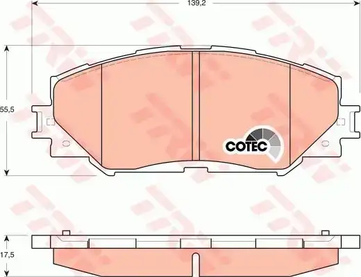 Τακάκια Σετ TOYOTA AURIS 2007 - 2010 ( E150 ) TRW GDB3425