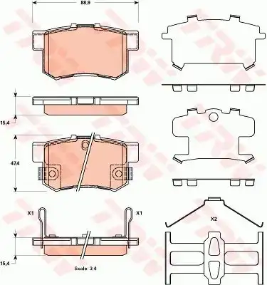 Τακάκια Σετ SUZUKI SWIFT 2006 - 2008 ( RS ) TRW GDB3516