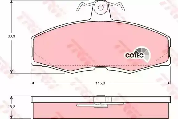 Τακάκια Σετ FORD SIERRA 1987 - 1990 ( Mk2a ) TRW GDB473