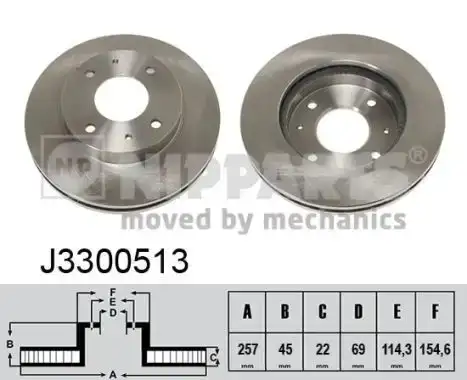 Δισκόπλακες HYUNDAI SONATA 2001 - 2005 ( EU4 ) NIPPARTS J3300513