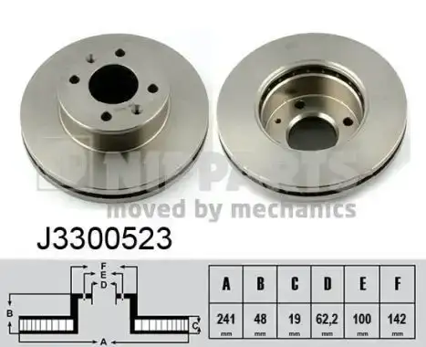 Δισκόπλακες HYUNDAI GETZ 2002 - 2005 ( TB ) NIPPARTS J3300523