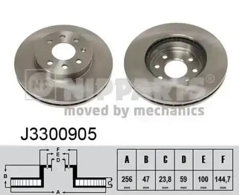 Δισκόπλακες CHEVROLET-DAEWOO NUBIRA 1997 - 1999 ( J100 ) NIPPARTS 0