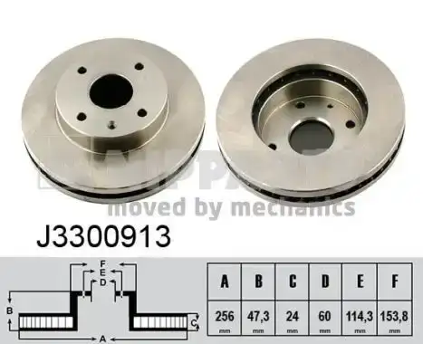 Δισκόπλακες CHEVROLET-DAEWOO NUBIRA 2003 - 2005 ( J200 ) NIPPARTS J3300913