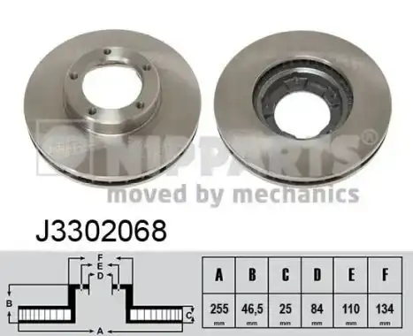 Δισκόπλακες NIPPARTS J3302068