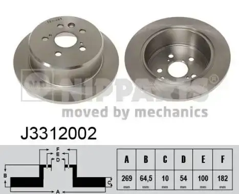 Δισκόπλακες TOYOTA CELICA 1991 - 1994 ( T180 ) NIPPARTS J3312002