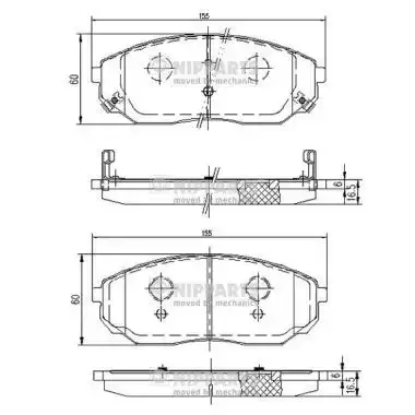 Τακάκια Σετ HYUNDAI SANTA FE 2007 - 2010 ( CM ) NIPPARTS J3600318
